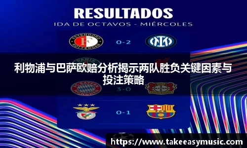 利物浦与巴萨欧赔分析揭示两队胜负关键因素与投注策略